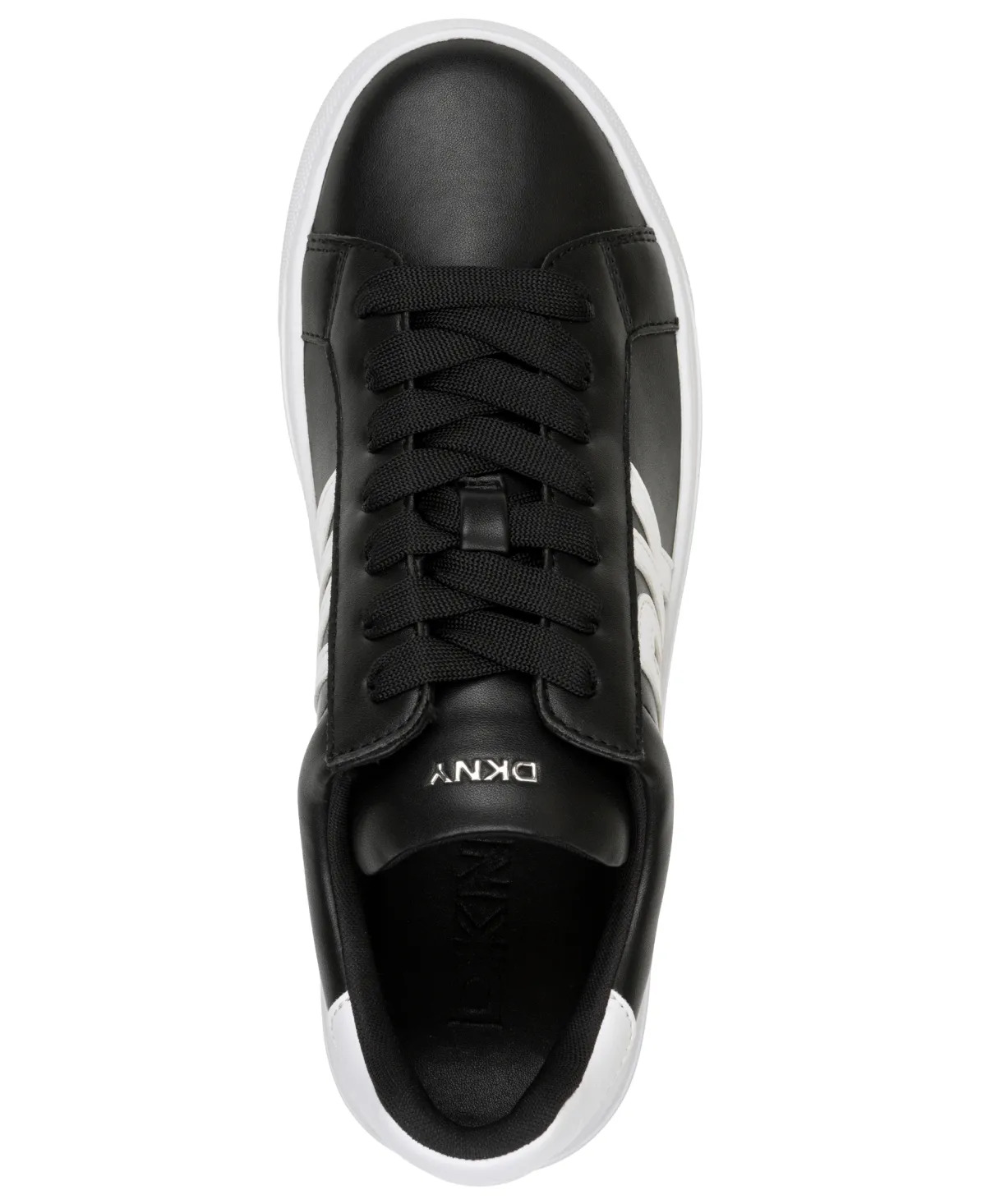 ABENI-LACE UP SNEA-K3566320-BLACK WHITE-TOP DOWN VIEW